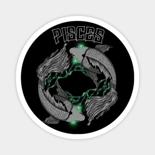 Lightning Pisces (Green) Magnet